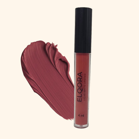 Elqora Cosmetics | Matte Liquid Lipstick I Long Lasting I Transferproof & Smudgeproof I Lasts upto 16hrs I I 4 ml, Rose Truffle