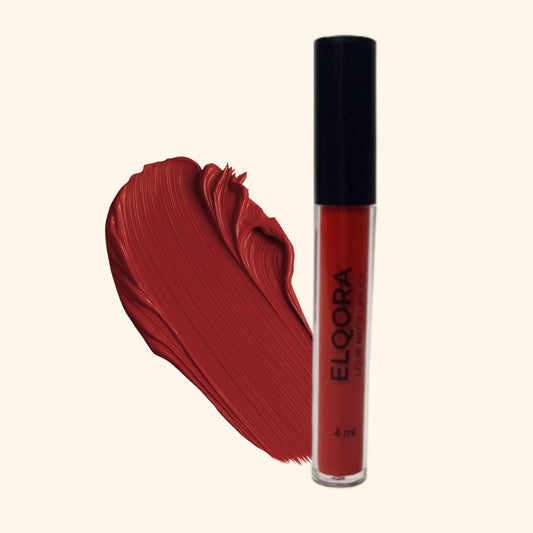 Elqora Cosmetics | Matte Liquid Lipstick I Long Lasting I Transferproof & Smudgeproof I Lasts upto 16hrs I I 4 ml, Ruby desire