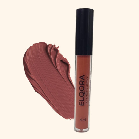 Elqora Cosmetics | Matte Liquid Lipstick I Long Lasting I Transferproof & Smudgeproof I Lasts upto 16hrs I I 4 ml, Vintage Petal
